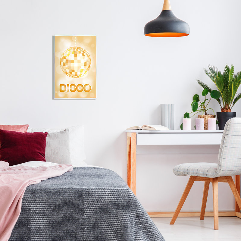 «Retro Glam Disco Ball» par Martina Pavlova, impression, H 19 po x l 13 po x P 0,5 po, Mdf