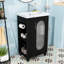 Meuble-lavabo autoportant avec lavabo en céramique, tablette réglable et armoire de rangement-1802026379