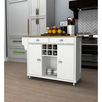 Premium Kitchen Cabinet – Versatile Storage & Work Surface, 44.5" W × 15.7" D × 33.1" H by Ebern Designs