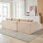 Canapé modulaire 110 po sans assemblage, canapé modulaire en L à compression avec méridienne-1284163946