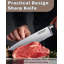 Ensemble de couteaux de cuisine standard Cooks, couteaux de cuisine en acier inoxydable à haute teneur en carbone, couteaux de cuisine 8 "et couteaux Santoku 7", poignées ergonomiques, 2 pièces