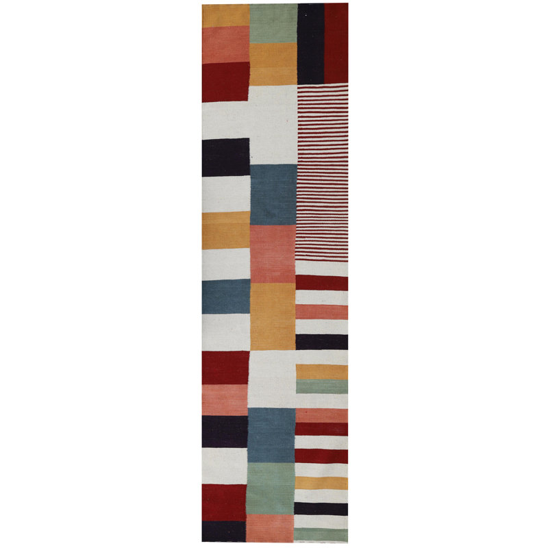 Cardington Rectangle 83 cm x 301 cm Wool Hand Woven Area Rug