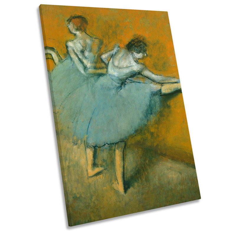 Edgar Degas Dancers At The Barre - Wrapped Canvas Painting, 45.7cm H x 30.5cm W x 2cm D