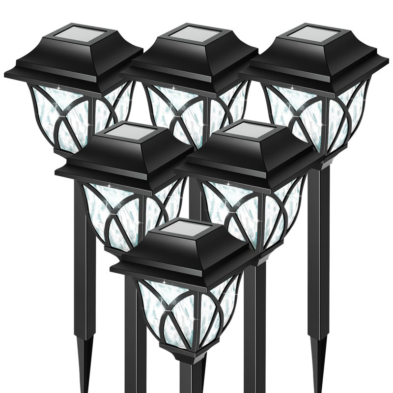 Paquet de 6 lumières solaires d'extérieur étanches, lumières de jardin solaires à DEL, décorations d'extérieur, décor de jardin pour cour, patio, paysage, jardinière, allée