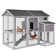 25.7 Square Feet Chicken Coop with Chicken Run For Up To 10 Chickens
