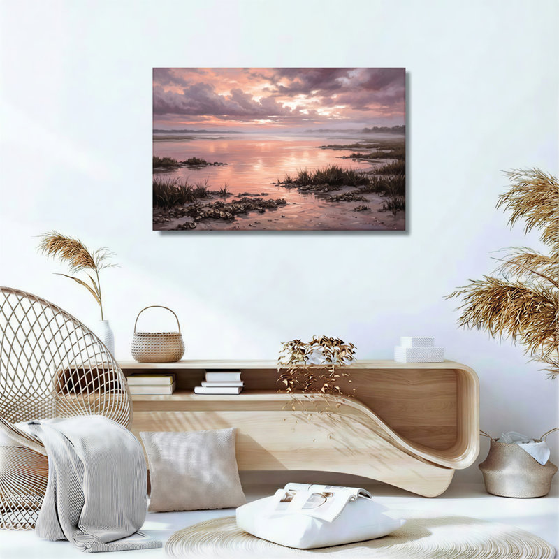Ensemble de 1 tableau sur toile Sunset Marsh, 36"H x 48"W, Wrapped Canvas
