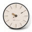 Horloge murale ronde beige minimaliste à barres