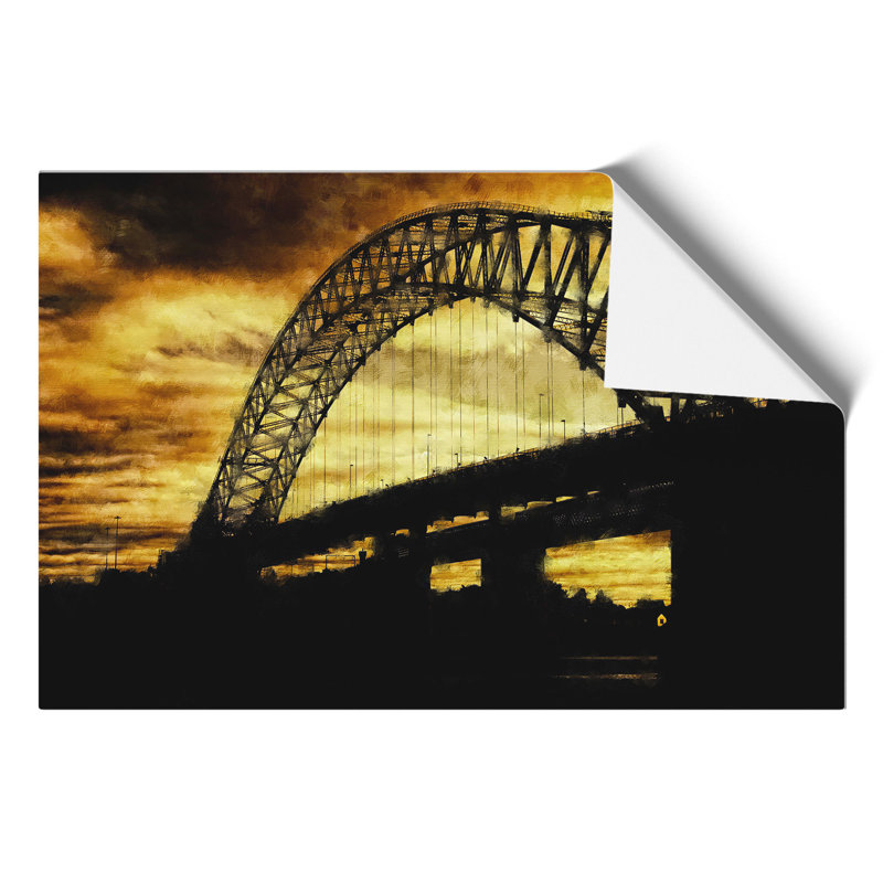 Silver Jubilee Bridge in Manchester Painting - Frameless Print, 21cm H x 30cm W x 0.1cm D