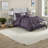 Elegant 7-piece Polyester Bedding Set In Plum, Modern Bedroom Decor