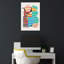 Colorful Abstract Shapes Abstract Modern Retro Wall Art Print-2034517206