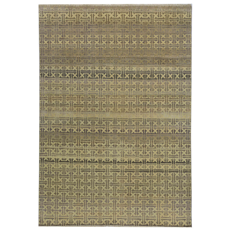 Tapis unique en laine 5 pi 11 po x 8 pi 8 po Silk Treasures