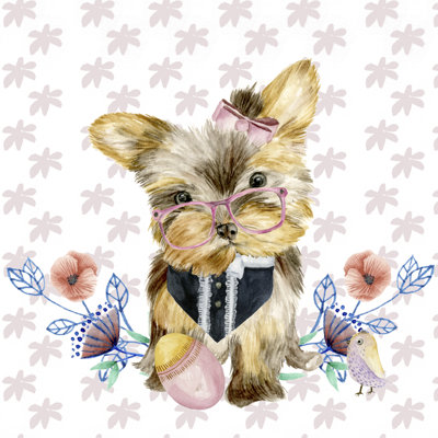 Easter Pups IV - Wrapped Canvas Print