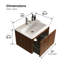 Ensemble de meuble-lavabo mural pré-assemblé avec comptoir avec trop-plein 24 po Hannemarie-1001808202-965611357-949572447