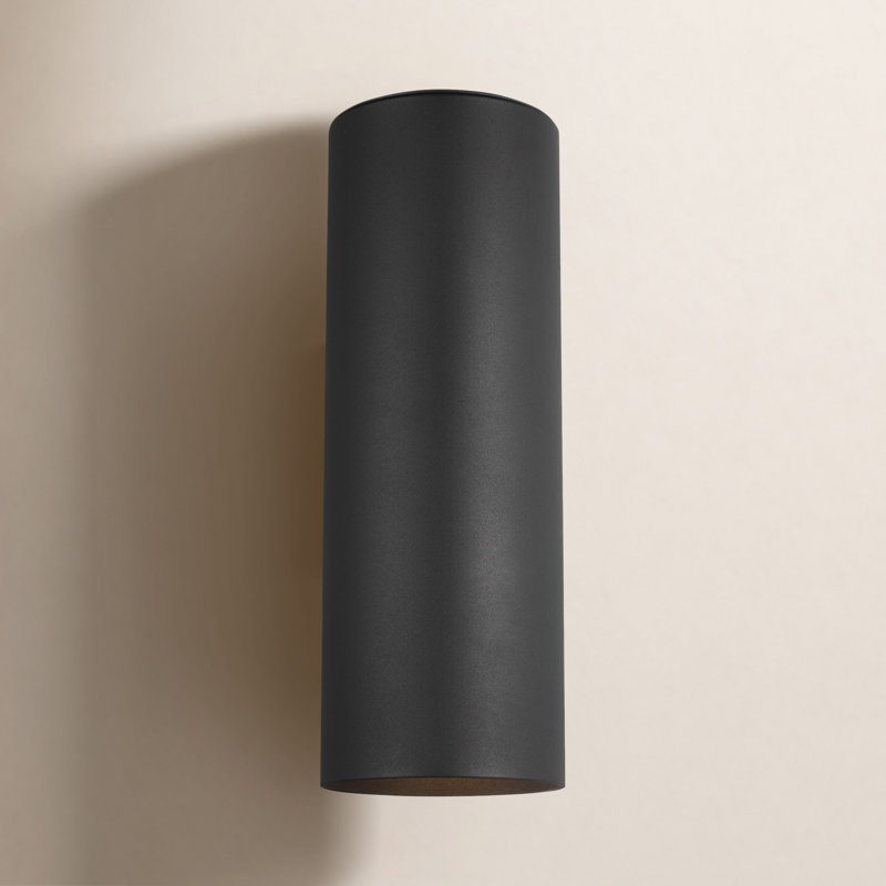 Dylan Wall Light, 14.25" H x 5.12" W x 5.12" D, Black, No