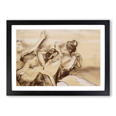 Study of Ballet Ballerina Dancers Vol.1 by Edgar Degas - Picture Frame Painting on MDF