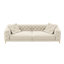 Canapé-lit convertible 3 en 1 de 248 cm (97,7 po), beige/blanc, assise profonde