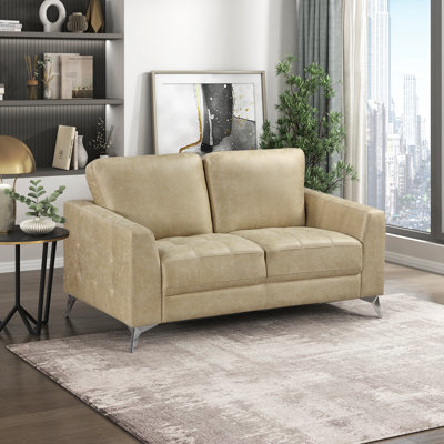 Causeuse en microfibre moderne et contemporaine 61 po Edwinn