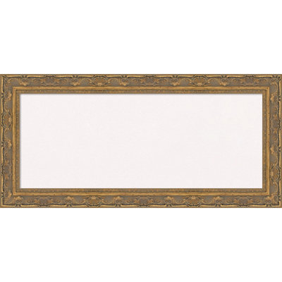 Filigree Gold Framed Corkboard, White Cork Bulletin Board, Organization Board, Pin Board