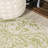 Truman Bohemian Medallion Textured Weave Cream/Green Indoor/Outdoor Rug-480346655