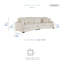 Canapé modulaire moderne et contemporain 2 pièces 116,5 po Showstead-1794498474-1794498472