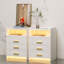 Eaden 3 Drawer Nightstand With Light-1721017821