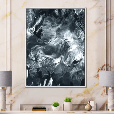 Art liquide noir et blanc II - peinture sur toile