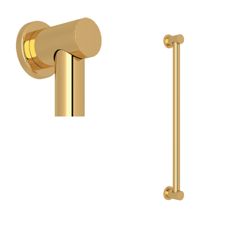 Lombardia 18" Grab Bar, Italian Brass, 24" W