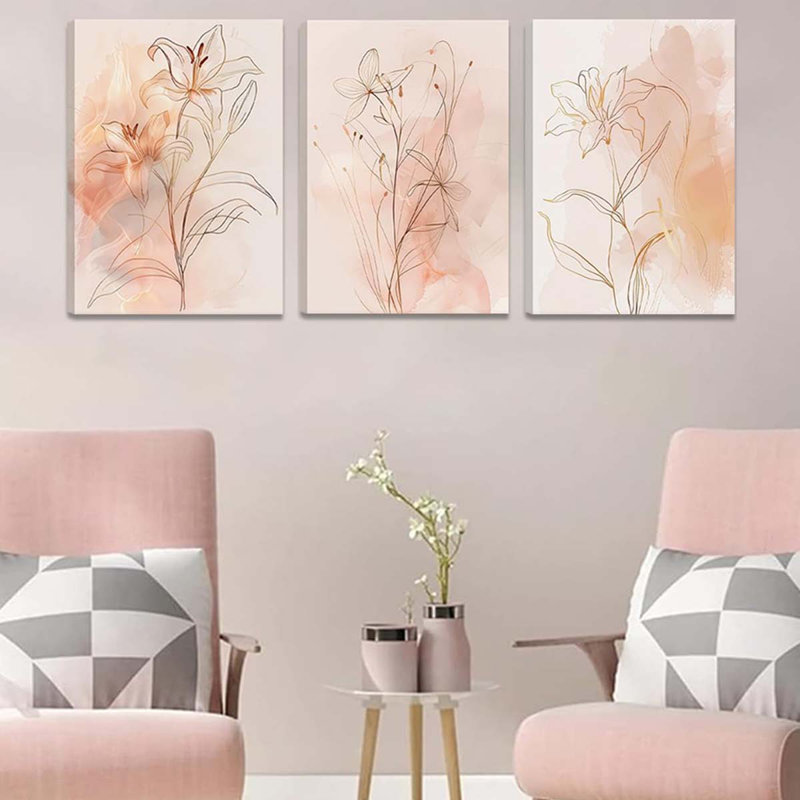 3 Piece Wrapped Canvas Print, 60 cm H x 40 cm W