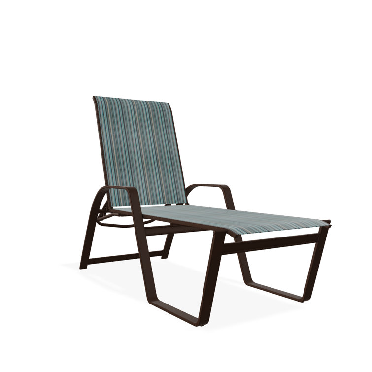 Holna Outdoor Rust-Resistant Metal Chaise Lounge