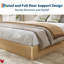 Wood Bed Frame, Wooden Platform Bed w/Fluted Design, Bed Frame with Study Support, Easy Assembly No Box Spring Needed-578441129