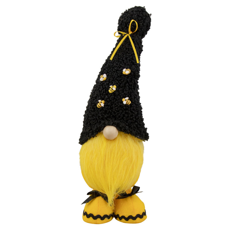 14.5" Black And Yellow Sherpa Bumblebee Springtime Gnome