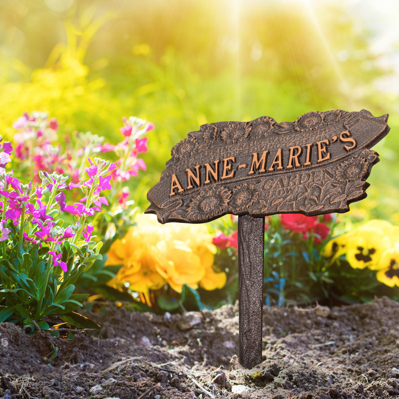 Enseigne de jardin personnalisable ccm, Cuivre antique, Oui