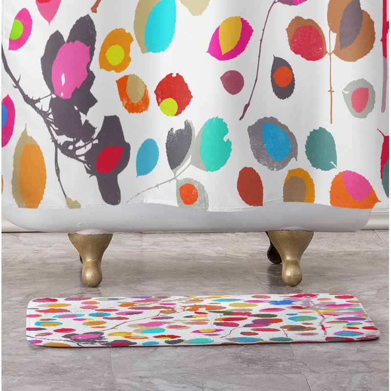 Tapis pour salle de bain, Rose / Brun