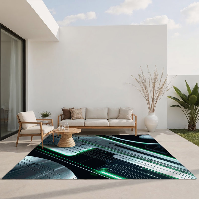 Cosmos Gleam Indoor And Outdoor Area Rug, Rectangle 1'6" x 2'6"