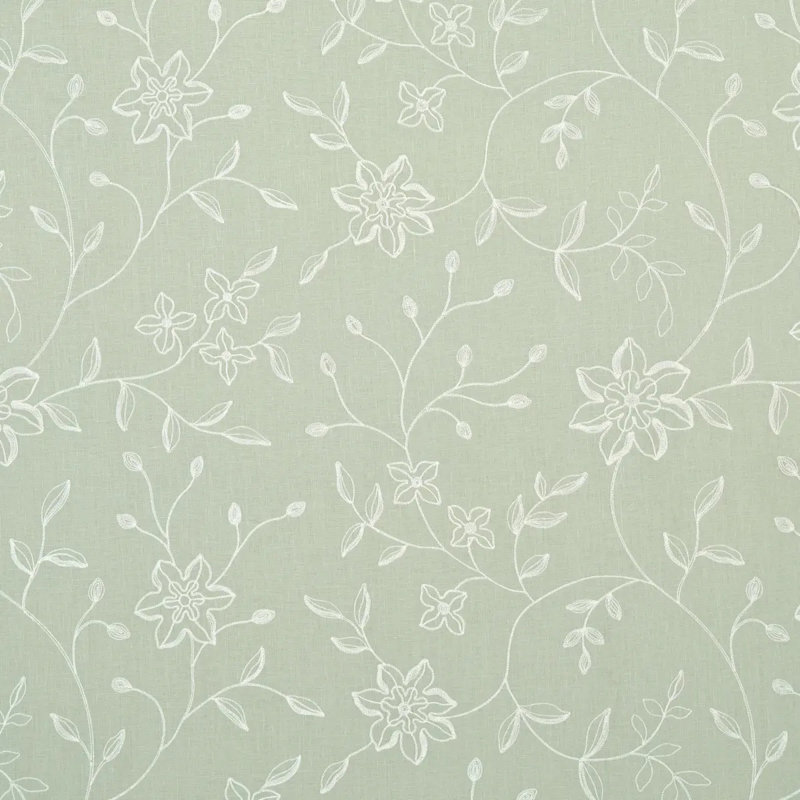 Tissu de broderie en lin Georgia, Aigue-marine