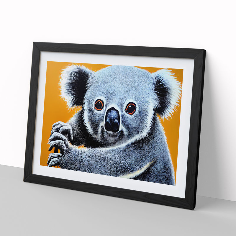 Incredible Koala Bear - Single Picture Frame Print, Black, 25cm H x 34cm W x 2cm D
