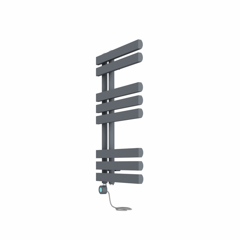 Calynne Designer Towel Rail Heated Towel Rails, Anthracite, 80cm H x 45cm W x 7.35cm D