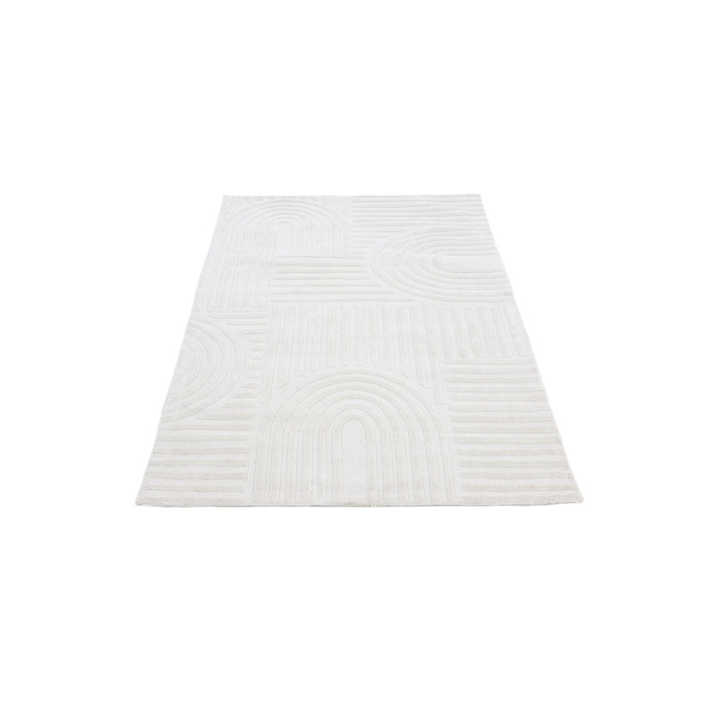 Handgefertigter Teppich Aus Mikrofaser In Creme Hand Tufted Area Rug, Rectangle 120 x 170cm