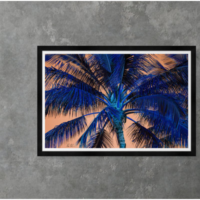 Tropical Palm " Tropical Palm In Orange & Blue "