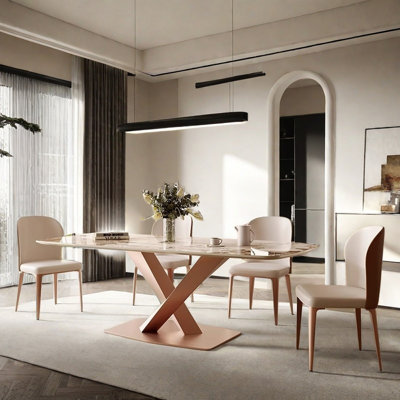 Combinaison de table et de chaise Light Luxury