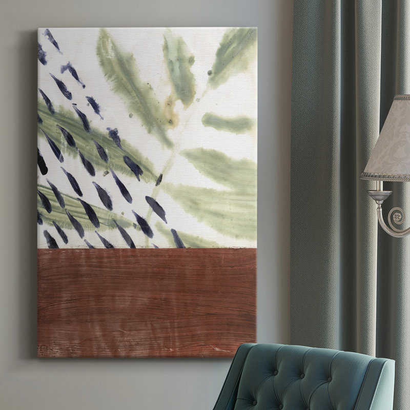 " Ceramic Leaves II " Painting Print, 40" W x 60" H x 1" D