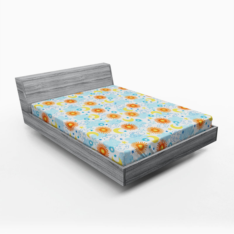 Microfiber Floral Fitted Sheet, Full Fitted Sheet