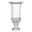 Vase piédestal en verre transparent de 15 po avec design orné, décoration d'inspiration cristal pour manteau de cheminée, dessus de table ou pièce maîtresse-795583807