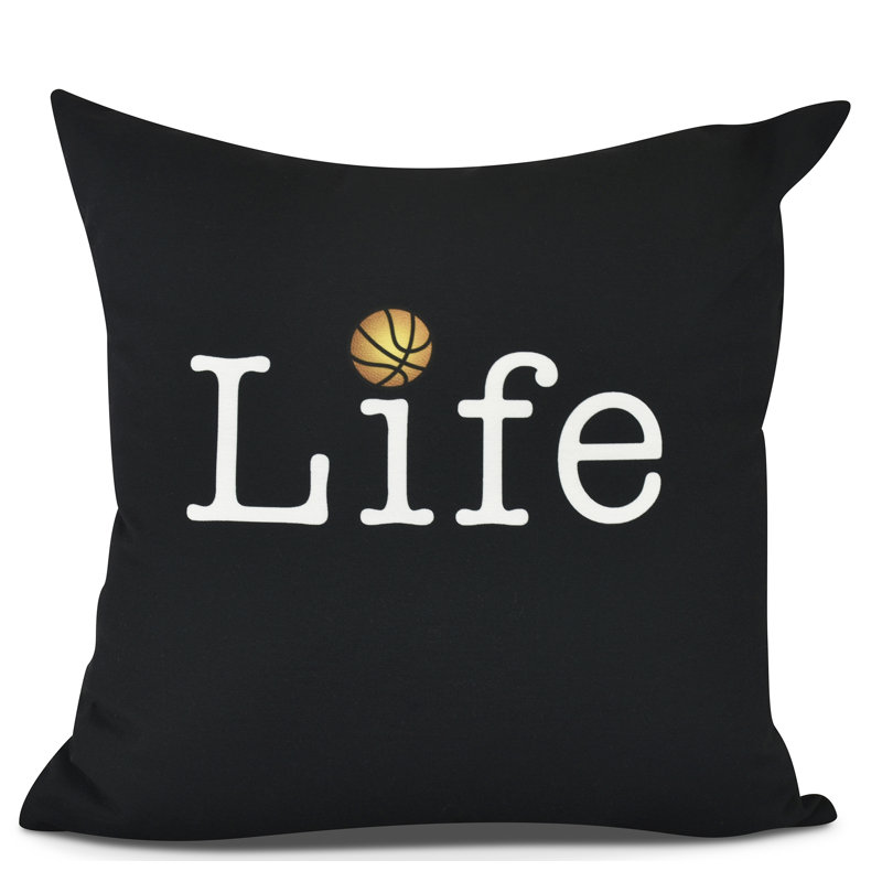 Goals, Gourds, And Gatherings Reversible Throw Pillow, Black, 20" H x 20" W