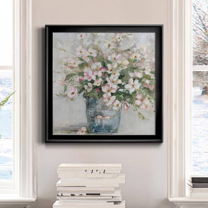 Rustic Arrangement - Peinture sur toile encadrée, Noir, H 34,5 po x l 34,5 po x P 1,5 po