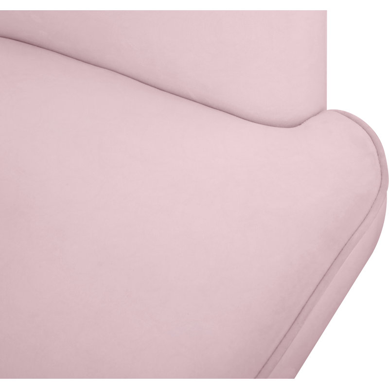 Loicel Velvet Barrel Chair, Pink Velvet