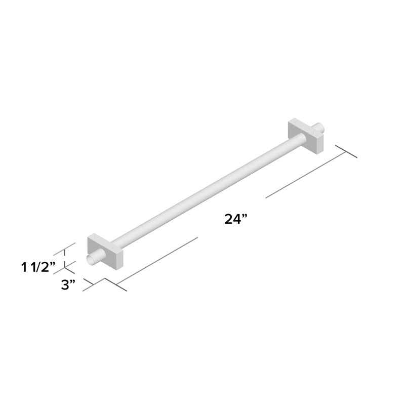 Smith Wall Mounted Towel Bar, Nickel