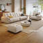 Canapé modulaire en polyester blanc crème-109849905-109849916