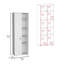 Armoire de rangement Hoyt avec cinq tablettes intérieures et extérieures-807191776