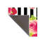 Tapis noir lavable à motif floral coloré-185085491